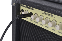 Guitar Lead With Tangle Free Cable 6 Metres Long Straight to Right Angle Jack